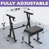 Liquid Stands Piano Keyboard Stand and Bench Set with Wheels - Portable Heavy Duty Digital Piano Stand for 54-88 Key - Music Stand w/ Wheels and Seat - 2 of 4