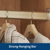 Wooden Armoire Wardrobe Closet with Shelves & Hanging Rod, Wardrobe Armoire Cabinet with Glass Doors and 2 Drawers, for Bedroom, Living Room - 3 of 4