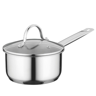 BergHOFF Comfort 6.25" 18/10 Stainless Steel Covered Saucepan, 1.7 Qt