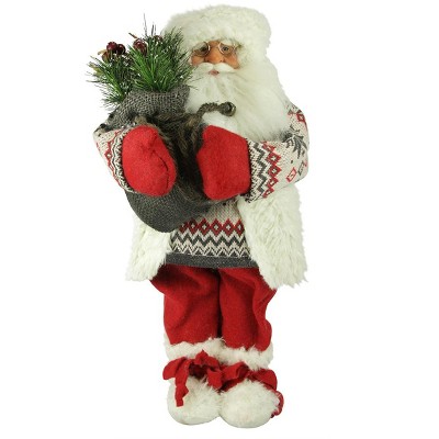 Kaemingk 18" Red and White Nordic Santa Claus Christmas Tabletop Figurine