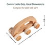 Evideco French Home Goods Natural Wood Hand-Held Massage Rollers for Relaxation and Mobility, Deep Tissue Massage Tools with Rotating Rollers - 3 of 4