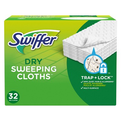 Swiffer Sweeper Dry Sweeping Pad, Multi Surface Refills for Dusters Floor Mop, Unscented - 32ct