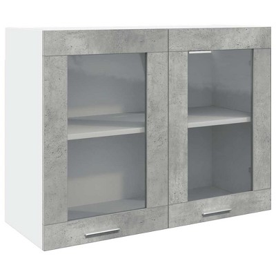 CLIHOME 23.6 in H Engineered Wood Wall Kitchen Cabinet with 2-Doors and 2-Shelves