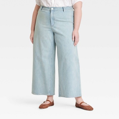 Women's High-Rise Sailor Wide Leg Ankle Jeans - Universal Thread™