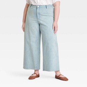 Women's High-Rise Sailor Wide Leg Ankle Jeans - Universal Thread™ - 1 of 3