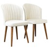 NicBex Mid Century Upholstered  Dining Chairs Set of 2 with Scallop Shaped Back,Stylish Accent Chairs for Dining Room,Living Room - 4 of 4