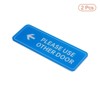 Unique Bargains Self-Adhesive Decor Home Business Please Use Other Door Left Arrow Sign 2 Pcs - 3 of 4