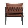 Anybear Modern Accent Lounge Chair with Braided Upholstery and Metal Frame, Soft Cushioned Seat and Backrest - 4 of 4