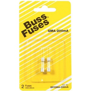 Bussmann 0.2 amps Fast Acting Glass Fuse 2 pk - 1 of 1