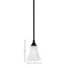 Toltec Lighting Any 1 - Light Pendant in  Matte Black with 5.5" Fluted Italian Ice Shade - 2 of 2
