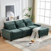 GDFStudio Rossburg Mid-Century Modern 4 Seater Chenille Sectional Sofa with Ottoman - 2 of 4