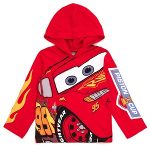 Disney Mickey Mouse Lion King Cars Monsters Inc. Hooded Long Sleeve T-Shirt Little Kid to Big - 1 of 4