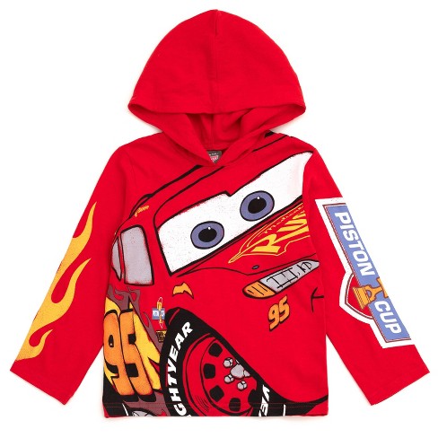 Disney Mickey Mouse Lion King Cars Monsters Inc. Hooded Long Sleeve T-Shirt Little Kid to Big - image 1 of 4