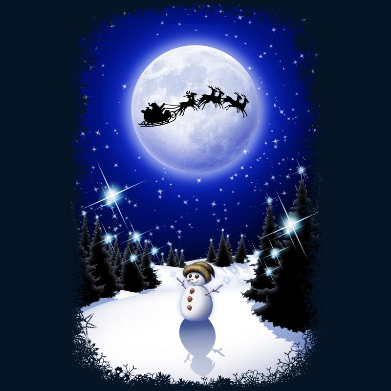 Men's Design By Humans Magical Snowman's Christmas Eve By BluedarkArt Tank Top, 2 of 4