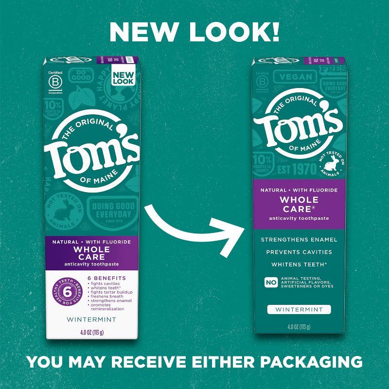 Tom&#39;s of Maine Whole Care Toothpaste - Wintermint - 3pk/4oz, 4 of 9