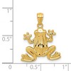 Black Bow Jewelry 14k Yellow Gold Polished Frog Pendant, 18mm - 4 of 4