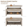 Yaheetech Lift Top Coffee Table with Storage & 2 Open Shelves for Living Room, Reception Room, Office - 3 of 4