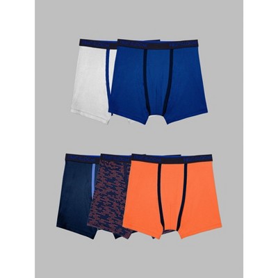 Fruit Of The Loom 5 Pack Boys Breathable Micro Mesh Boxer Briefs Assorted Prints