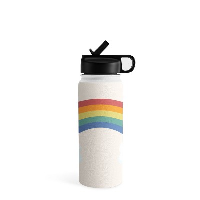 Retro Rainbow Slim Water Bottle, Stainless Steel Water Bottle 