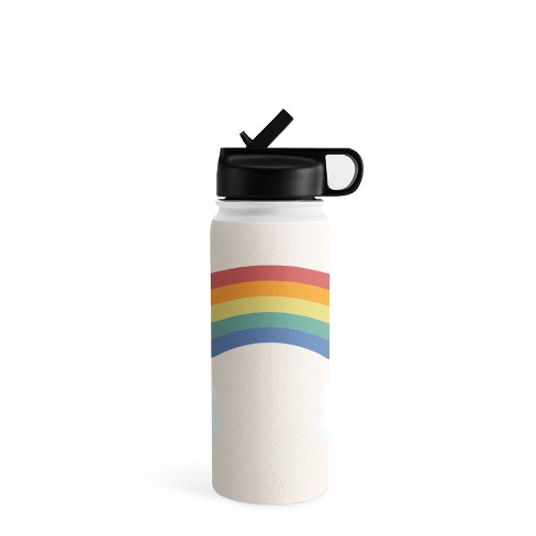 18oz Water Bottle with Straw Lid, Insulated Water Bottles