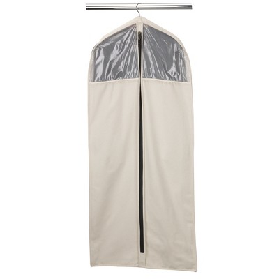 Natural Cotton Canvas Hanging Garment Bag with Zipper