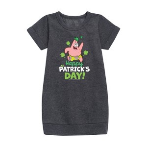 - SpongeBob Squarepants - Happy St. Patricks Day Graphic Short Sleeve Fleece Dress - 1 of 3