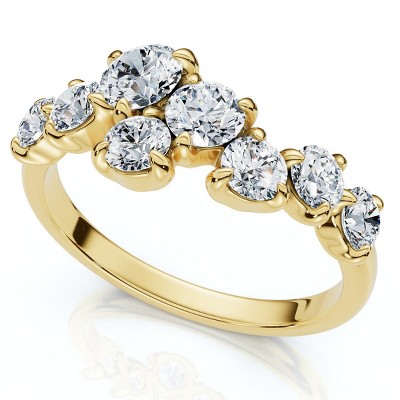 Pompeii3 2Ct TW Diamond Constellation Anniversary Ring 14k Gold or Platinum Lab Created