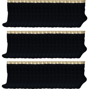 120 Pairs Extra-Long Heavy Slouch Socks – Women's Shoe Size 5-10, Cotton Blend, Retro 80s Style - 1 of 1