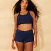 Women's High Waist Tummy Control Swim Shortie - Shade & Shore™ Navy Blue - 4 of 4