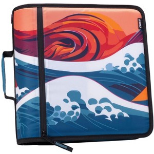 Case-it Print Might Zip Tab Zipper Binder Expanding File Folder and Shoulder Strap and Handle - 1 of 3