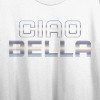 Ciao Bella Women's White Crew Neck Crop Tee - image 2 of 3