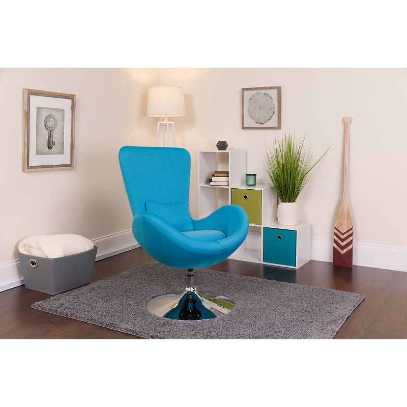 Flash Furniture Egg Series Side Reception Chair with Bowed Seat, 2 of 11