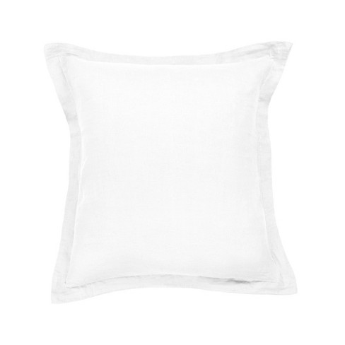 Flanged French Linen Euro Pillow - White | Bokser Home : Target