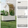 Portable Elevated Planter Box with Integrated Reservoirs – Corrosion-Resistant Steel Plant Bed with Stabilizing Wheels & Wave Sides - 2 of 4