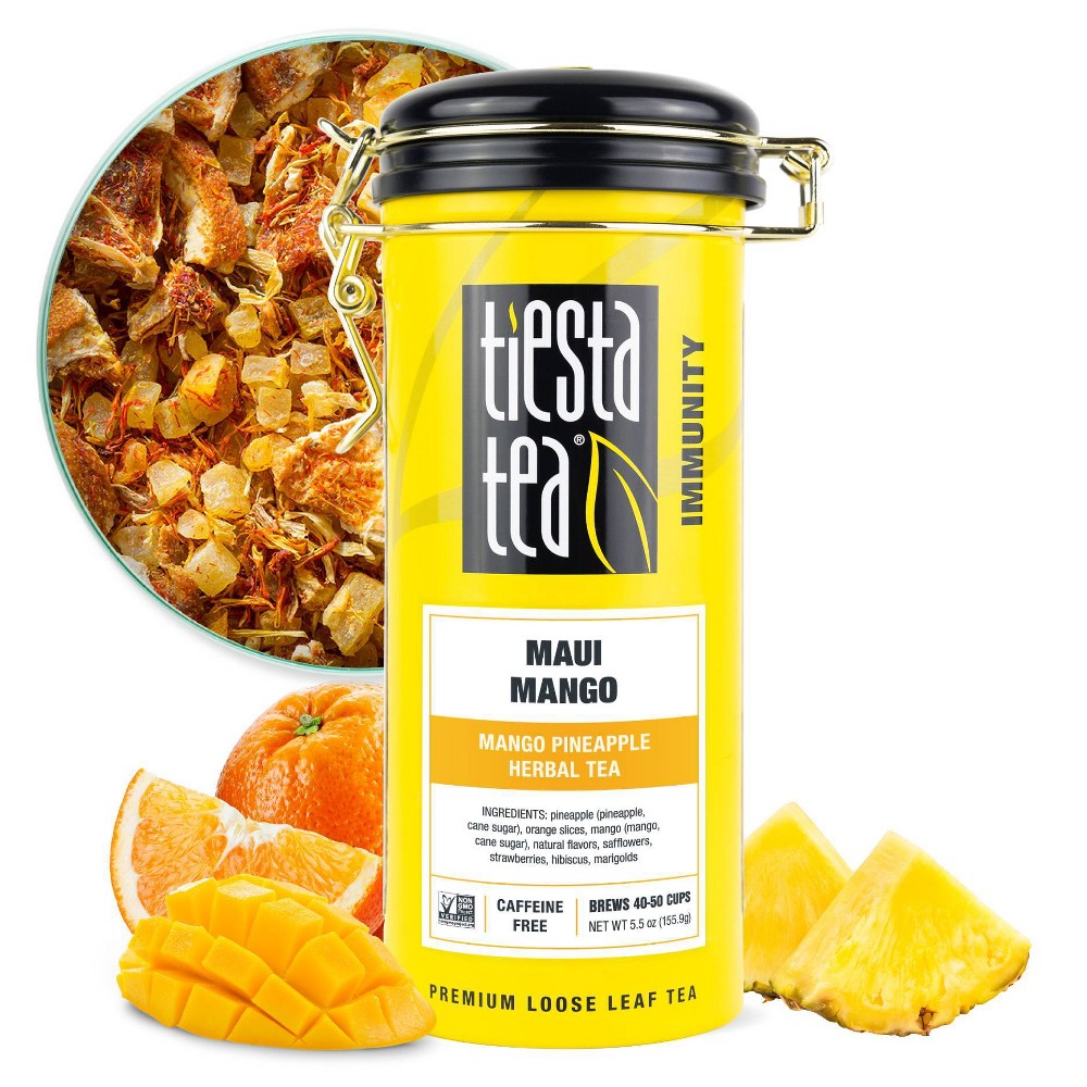 Tiesta Tea Maui Mango, Herbal Loose Leaf Tea Tin - 5.5oz: Non-Caffeinated