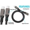 USB-C Cable, Nakedcellphone Rugged Long 6.5ft Cord [TYPE-C to Type-C] Fast Charge/Sync Compatible with iPhone 16 Pro Max, Samsung Galaxy S24 Ultra - image 4 of 4