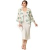 Agnes Orinda Women's Plus Size Fashion Chiffon Floral Lightweight Summer Elegant Shrugs - 3 of 4