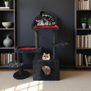 Whisen Black Gothic Cat Tree - 1 of 4