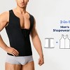 Nebility™ Men's Compression Muscle Tank Top Tummy Control Shirt with Slimming Belt - 2 of 4