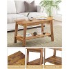Coffee table with two levels of storage space, modern industrial farmhouse living room coffee table, easy to assemble - 3 of 4