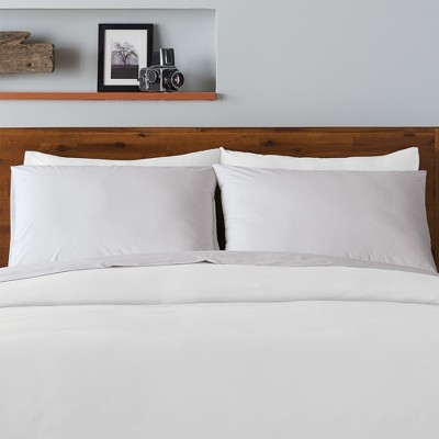 Light Gray Twin Cotton Percale Deep Pocket Sheet Set