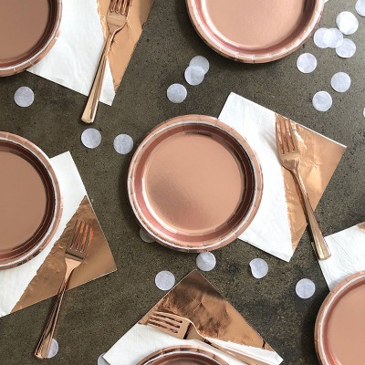 rose gold dinnerware set