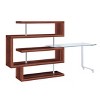 NicBex Home Office Desk L-Shape Morden Corner Desk with 2 Wheels, Open Storage Shelves Rotating Design Writing Desk for Office, Study - 4 of 4