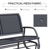 Syemin Patio Accent Chairs Set of 2, Outdoor Chair, Park Love Seat with Breathable Sling Fabric for Lawn, Garden and Porch, Gray, 47.25"*27.5"*33.5" - 4 of 4