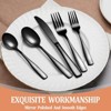 BRINJOY 20-Piece Black Stainless Steel Silverware Set - Square Cutlery Set for 4, Dishwasher Safe - 4 of 4