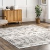 Nuloom Rhonda Pet Friendly Machine Washable Global Inspired Moroccan Area Rug, 4' x 6', Grey - 2 of 4