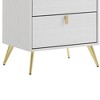 Acme Furniture 22" Zeena Nightstand White Finish: 26" High, Square, Wood Composite, No Assembly Required - 4 of 4