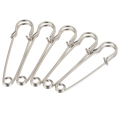 Unique Bargains Metal Blankets Crafts Brooch Making Home Sewing Large Safety Pins 15 Pcs