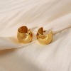 Chunky Gold Hoop Earrings for Women, 14k Gold Plated Thick Triple Hoop Earrings Hypoallergenic Trendy Chunky Gold Hoops - 4 of 4