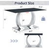 Sintered Stone Dining Table,Rectangular Dining Table,Dining Table With Rock Slab Tabletop And Stainless Steel Metal Table Legs-Cuddlewood - 4 of 4